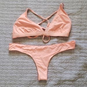 RIP Curl Pink Thong Bikini Set
